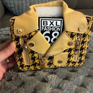Yellow and Black Crossbody Bag